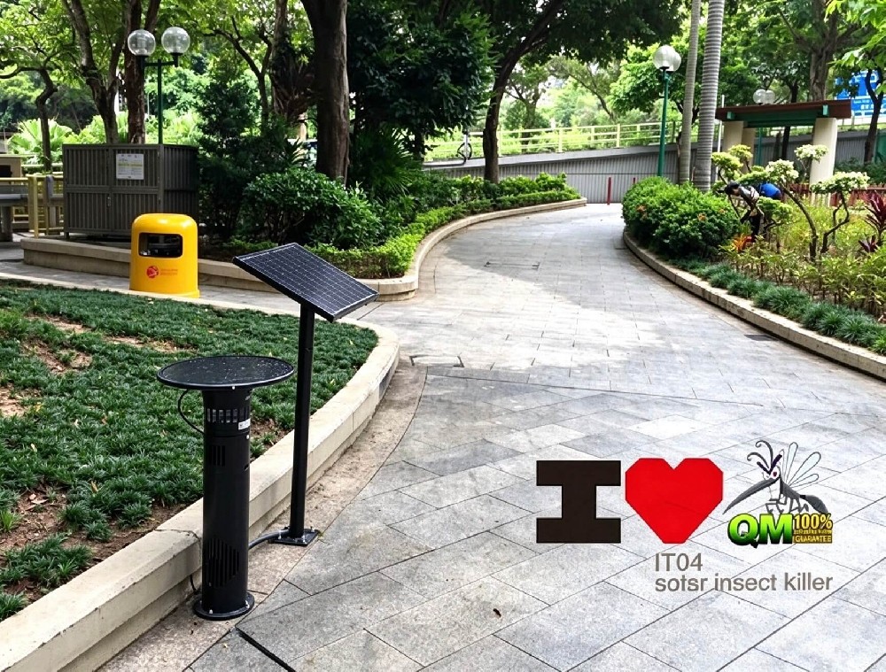 公園步道戶外太陽能滅蚊機安裝